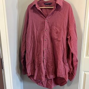 Nautica XL Red Checkered Button-Up Shirt